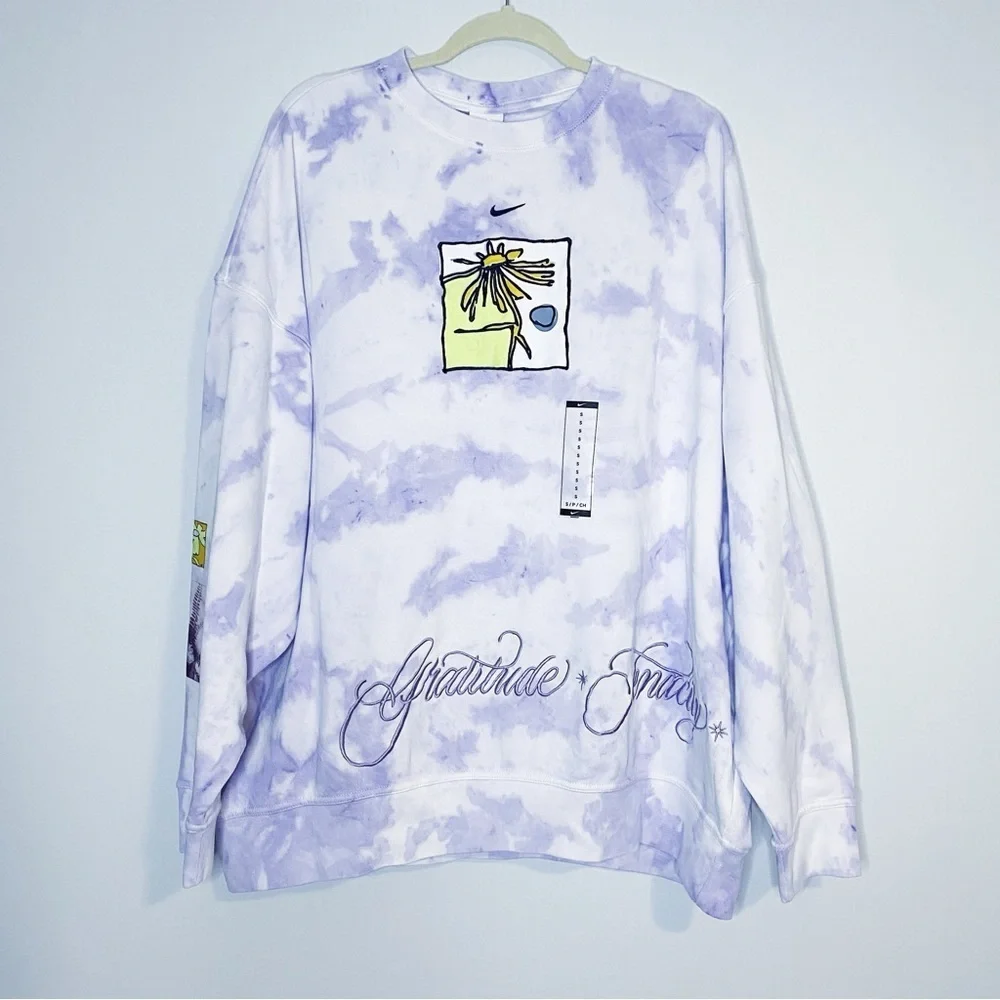 Nike - Super Oversized Tie Dye Crewneck Sweater